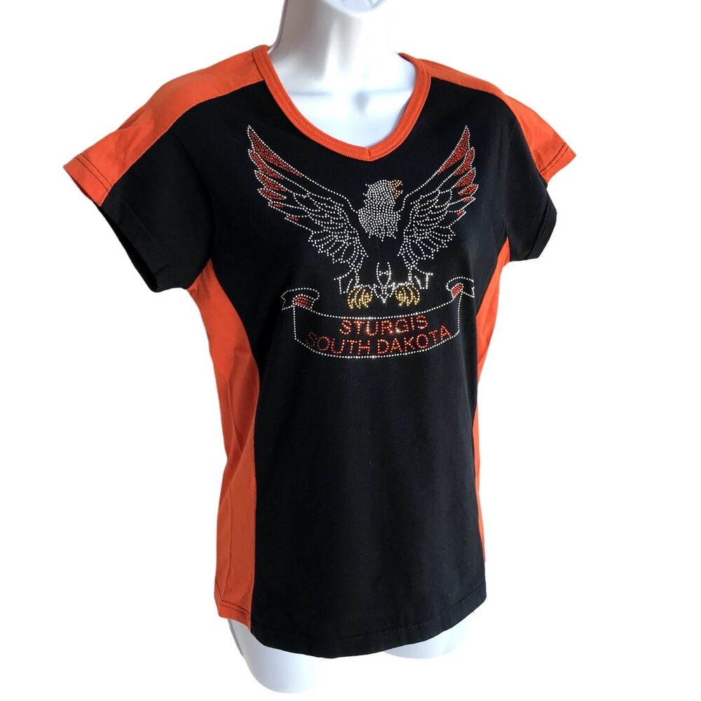 Sturgis South Dakota Sparkle-y Studded Eagle T Shirt by Sports Gallery size M - Picture 6 of 9
